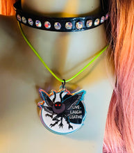 Load image into Gallery viewer, Mothman, meme, funny, Choker Necklace! Holographic!