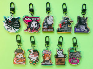 Mega deal! All 10 Rainbow Holographic Keychains! - Funny Animal Memes! You save $30 with this deal!