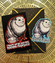 Load image into Gallery viewer, Postcard and Vinyl Sticker set! - Mashed Potatoes Possum!