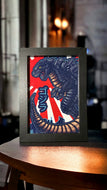 Attack on Tokyo! Monster Japanese anime - Framed 4 x 6 inch art print!