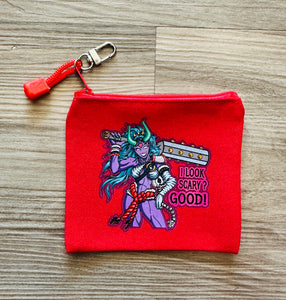 I look scary? GOOD! Oni Devil demon Monster Girl zipper pouch!