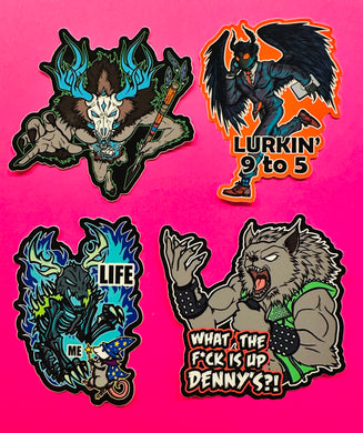 Monster Bundle Sticker Deal! 4 Big Waterproof Vinyl Stickers!