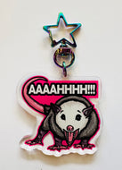 Aaahhhh! Screaming possum Keychain!