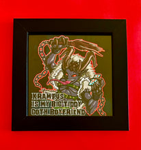 Load image into Gallery viewer, Krampus is my goth boyfriend! Creepmas white elephant gift monster lover Cryptid Funny meme - 5x5 inches Framed Album Cover Styled Art print!