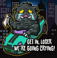 Load image into Gallery viewer, Get in loser, we’re going crying! Squonk Pig Cryptid Funny meme - 5x5 inches Framed Album Cover Styled Art print!