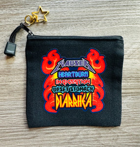 Heavy Metal Band Stomach Issues song! wallet zipper pouch dice bag with star clasp!
