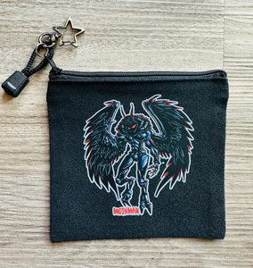 Mothman Cryptid Monster wallet zipper pouch dice bag with star clasp!