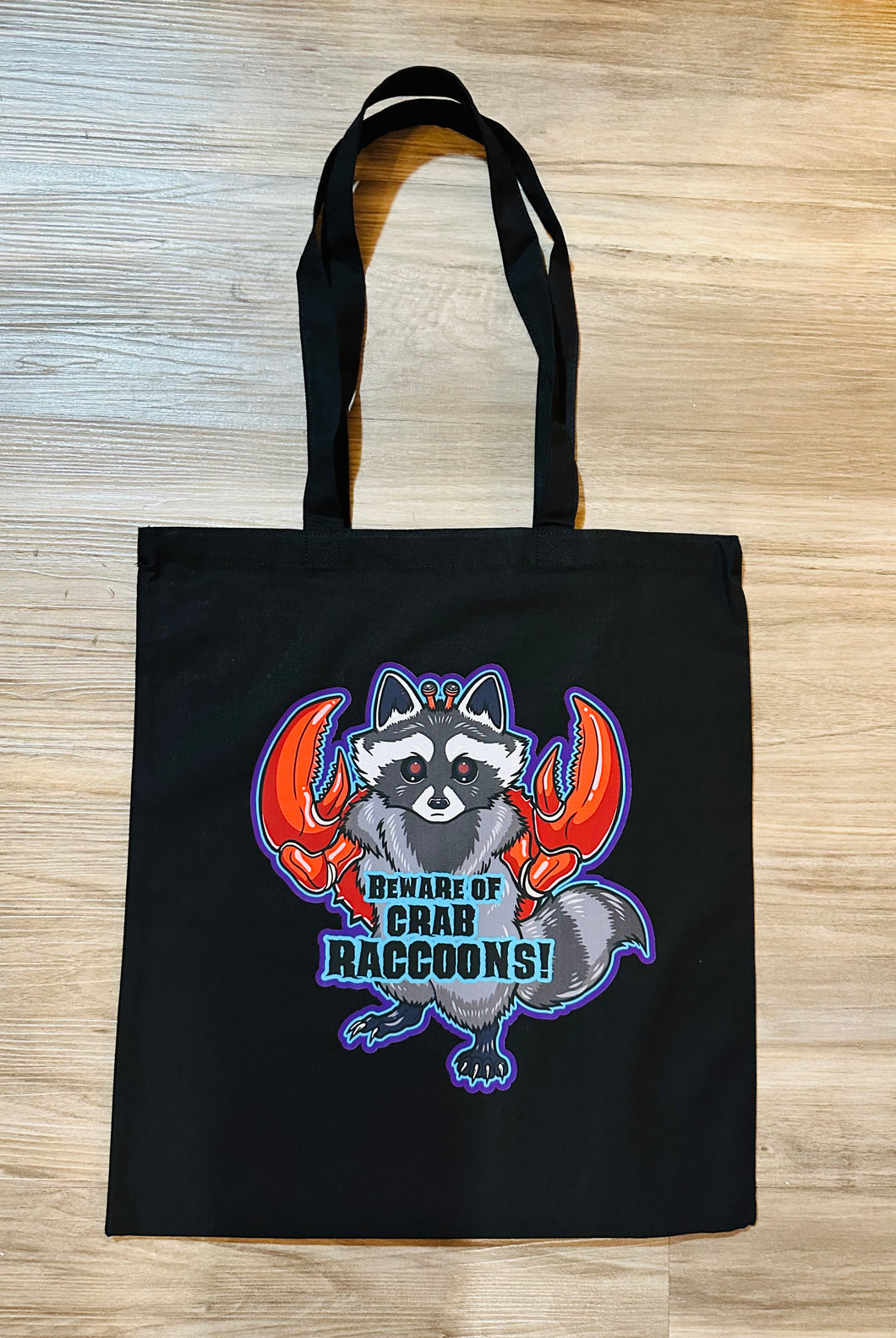 Beware of Crab Raccoons! Shopping Tote bag!