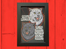 Load image into Gallery viewer, Inside you are 2 Wolves - Framed 4 x 6 inch art print!