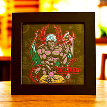 Load image into Gallery viewer, Ouija board demon Zozo ‘Call me!’ Creepmas white elephant gift monster lover Cryptid Funny meme - 5x5 inches Framed Album Cover Styled Art print!