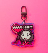 Load image into Gallery viewer, Screaming Possum Rainbow Holographic Keychain!