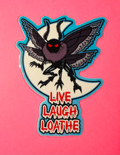 Load image into Gallery viewer, Glow in the dark sticker! Holographic edges! 4 inch! Mothman!