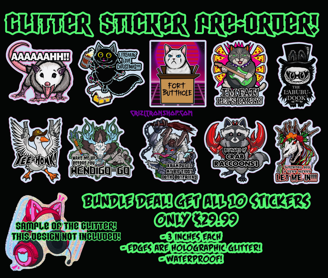 Pre-order! Glitter Sticker Bundle! Ships 12/1