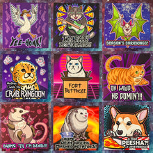 Load image into Gallery viewer, Sale! 9 Postcard Set Bundle deal! Animal Memes! - Postcard Mini Art Prints! Each 4.75 inches