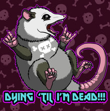 Load image into Gallery viewer, Dying ‘til I’m Dead! Emo possum Funny meme - 5x5 inches Framed Album Cover Styled Art print!