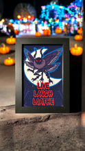 Load image into Gallery viewer, Framed! Live Laugh Loathe Mothman cryptid love - Framed 4 x 6 inch art print!