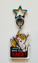 Load image into Gallery viewer, I would wike to rage! Barbarian kitten Keychain!