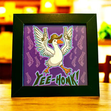 Load image into Gallery viewer, Yee-Honk! Cowboy goose duck untitled cute Funny meme - 5x5 inches Framed Album Cover Styled Art print!