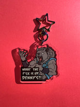 Load image into Gallery viewer, What the F is up, Denny’s?! Werewolf Keychain!