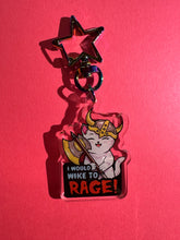 Load image into Gallery viewer, I would wike to rage! Barbarian kitten Keychain!