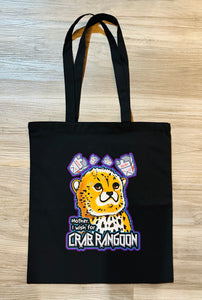 Mother I Wish for Crab Rangoon! Baby Cheetah Cub Leopard Shopping Tote bag!