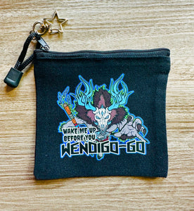 Wake me up before you wendigo-go! Cryptid Monster wallet zipper pouch dice bag with star clasp!