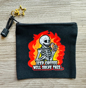 Iced Coffee Will Solve This… wallet zipper pouch dice bag with star clasp!