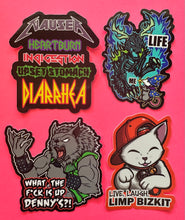 Load image into Gallery viewer, Metal Meme Sticker bundle deal! - Waterproof Vinyl Big 4 inches!