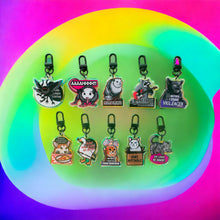 Load image into Gallery viewer, Mega deal! All 10 Rainbow Holographic Keychains! - Funny Animal Memes! You save $30 with this deal!