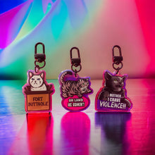 Load image into Gallery viewer, Rainbow Holographic Keychain bundle deal! - Meme Kitties! Save $2 with this deal!