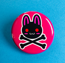 Load image into Gallery viewer, bunny skull and crossbones button