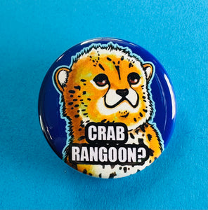 crab rangoon baby cheetah button!