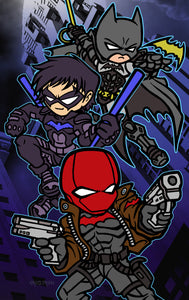 Cute Comic Vigilantes - Art Print Poster