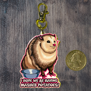 Mashed Potatoes possum Keychain